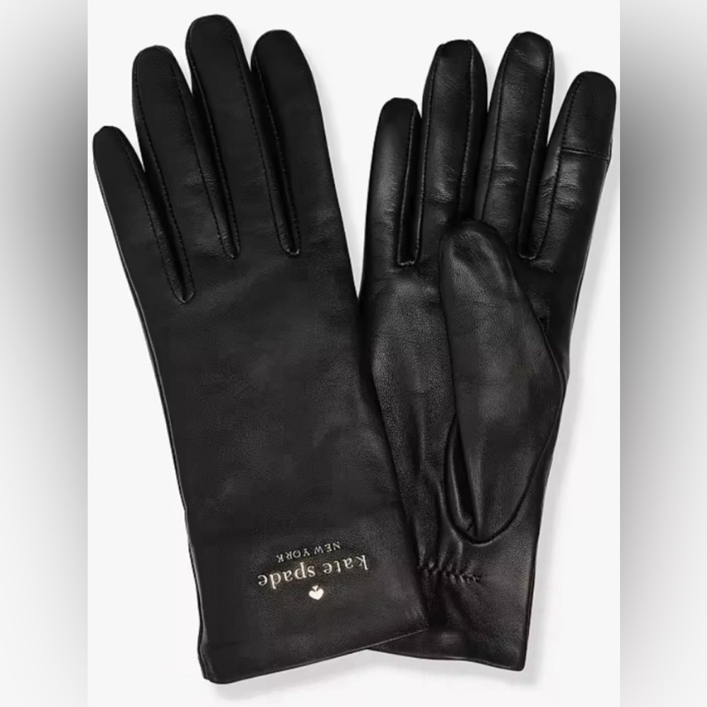 Kate Spade Black Leather Gloves